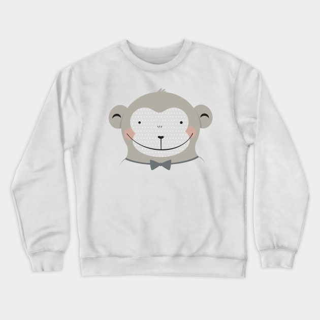 Monkey face Crewneck Sweatshirt by ilaamen